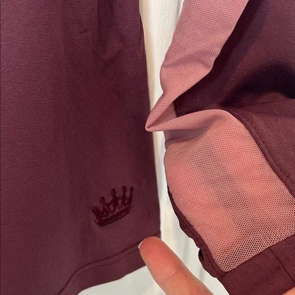 Katsel Women's Long Sleeve Sunshirt - Burgundy and Pink - Picture 3 of 5